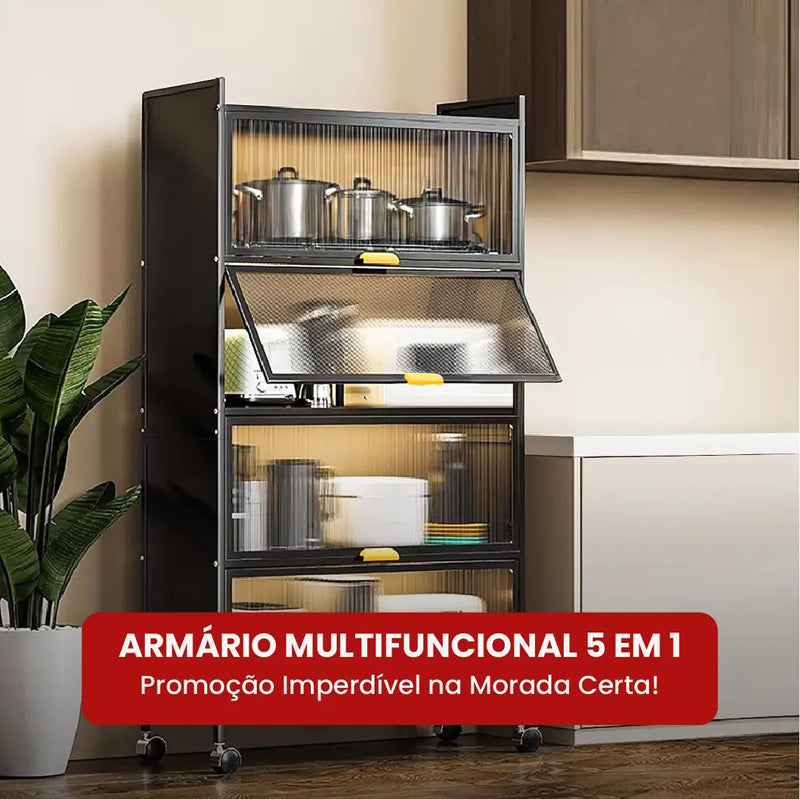 [LEVE 2, PAGUE 1] Armário em Aço Multifuncional 5 em 1
